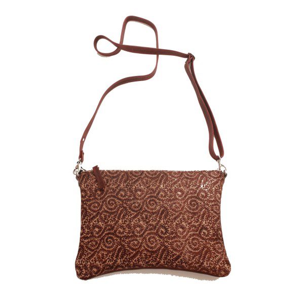 CROSS BODY TAN COWHIDE BAG