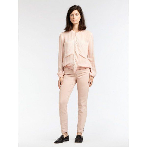 Sandwich Washed Rose denim trousers with eyelet and split detail on ankle available on colmershill.com