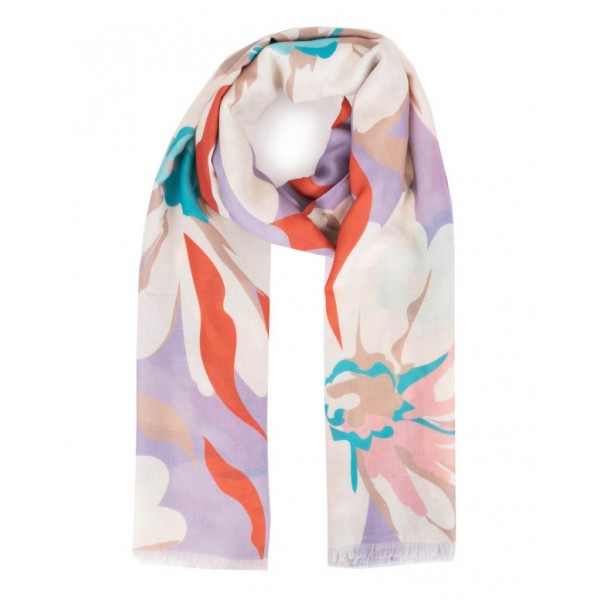 Powder Daisy Print scarf in lilac has a fabulous blend of colours that will work well with lots of summer outfit. Available on colmershill.com