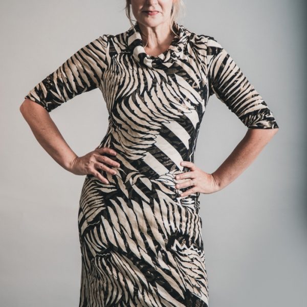 Joseph_Ribkoff Animal Print Dress 193017x available on colmershill.com