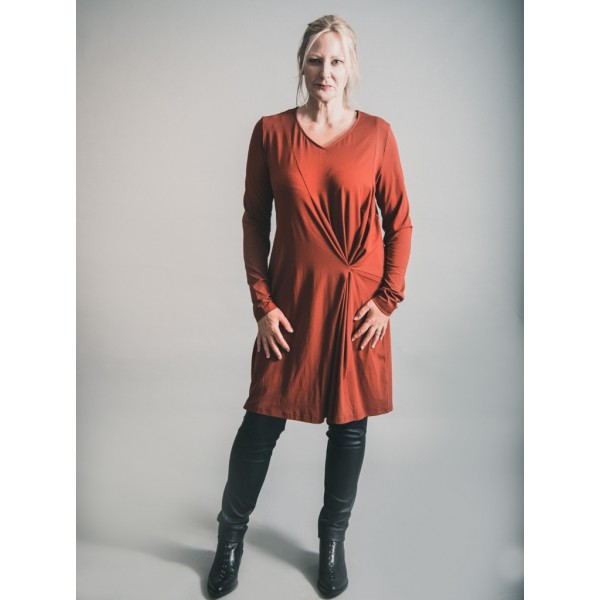 Elsewhere Jersey Shift Dress in Spicey Burnt Orange available on colmershill.com