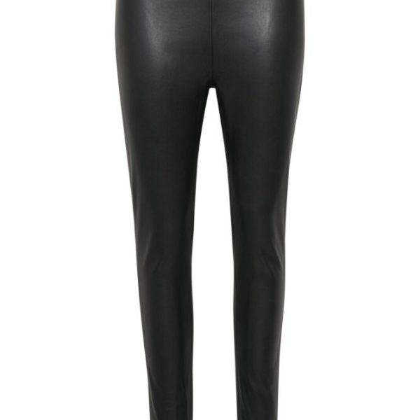 Soaked in Luxury Leather look leggings Black available at colmershill.com