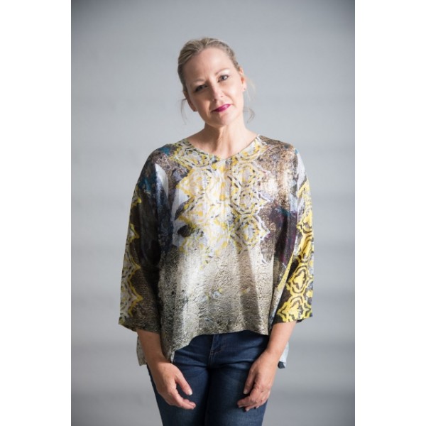 Yavi Silk Box Top Yellow available on colmershill.com