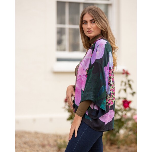 A lightweight floral kimono from new wearable art clothing label, From My Mother's Garden. Available on colmershill.com