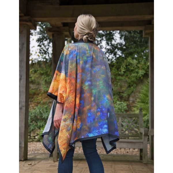 Mid-length kimono, from new wearable art label, From My Mother's Garden, a lightweight mid-length kimono in an exclusive print called Beech Tree Reflections. Available on colmershill.com