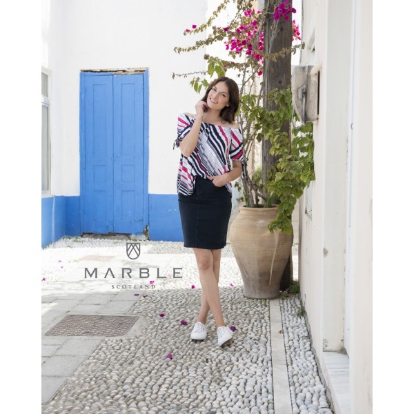 Marble Diagonal Stripe Off-the-Shoulder Top 5745_109 available on colmershill.com