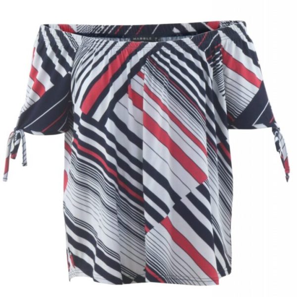 Marble Diagonal Stripe Off-the-Shoulder Top 5745_109 available on colmershill.com