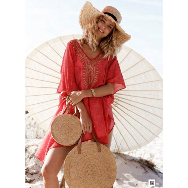 Moshi large round straw handbag for the summer, available from colmershill.com