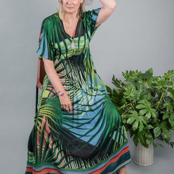 Bl^nk Sofiyana Exotic Palm Maxi Dress available on colmershill.com
