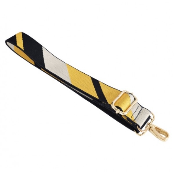 Kris-Ana detachable handbag stripe in navy, grey and yellow available on colmershill.com