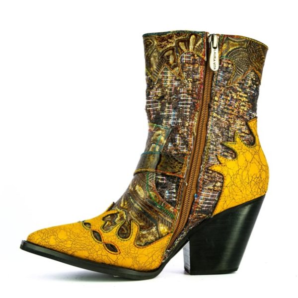 Laura Vita Iacnao Cowboy Boots Yellow available on colmershill.com
