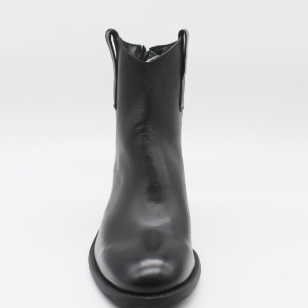 Felmini Black ankle leather boot with leopard print back is a limited edition available on colmershill.com