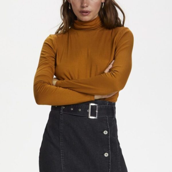 Soaked in Luxury Sugared Almond Hanadi Rollneck long sleeve top available on colmershill.com