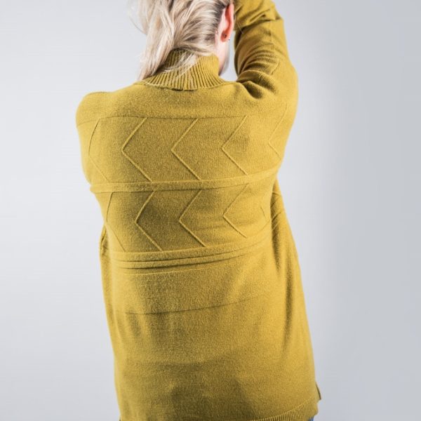 Foil Pounding the Pavements Sweater in grassy green with a chevron pattern and high neck available on colmershill.com