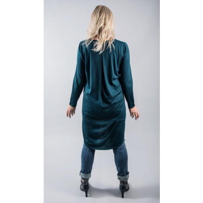 Foil Distant Rumblings Merino Tunic in Storm Green (Bottle Green) available on colmershill.com