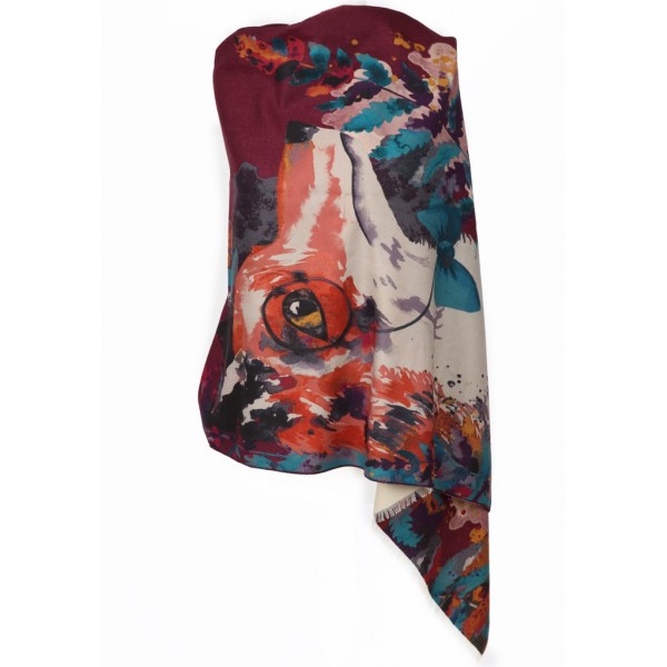 A beautiful wrap scarf from Powder with a Mr Fox print available on colmershill.com
