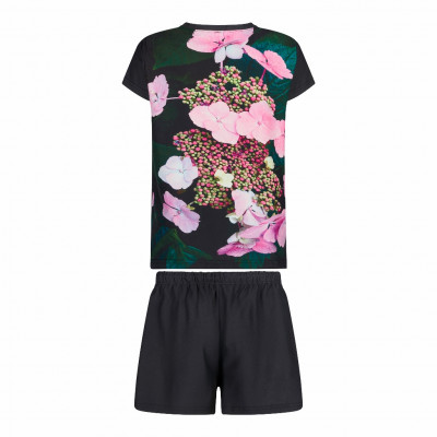 From My Mother's Garden Fairtrade Pyjama set made of cotton with a hydrangea print available on colmershill.com