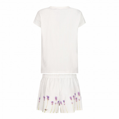 From My Mother's Garden Fairtrade Pyjama set made of cotton with a lavender print available on colmershill.com
