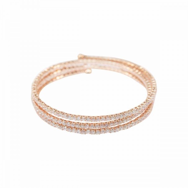 Winding rose gold diamante sparkly bracelet available on colmershill.com