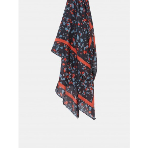Sandwich Modal Scarf in coral with a paint splatter print available on colmershill.com