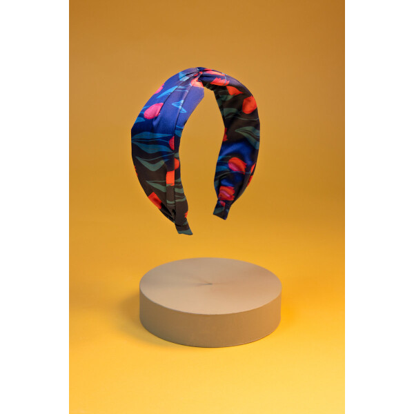 Powder Tulip Satin Headband in blue available on colmershill.com