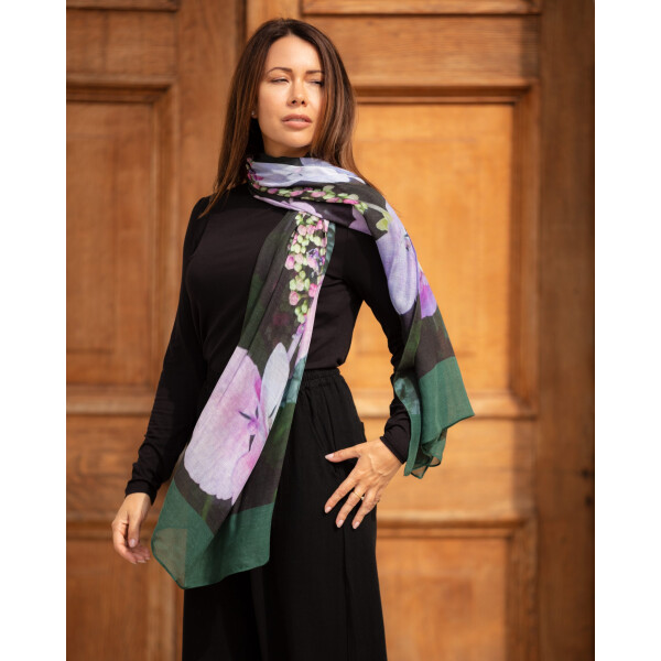 From My Mother's Garden Hydrangea Bamboo Scarf available on colmershill.com