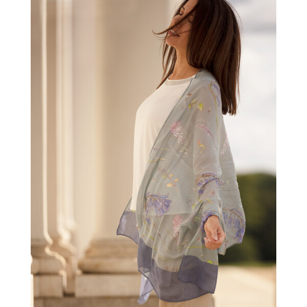 From My Mother's Garden Sew For Bees Bamboo Scarf available in silver grey and mauve on colmershill.com