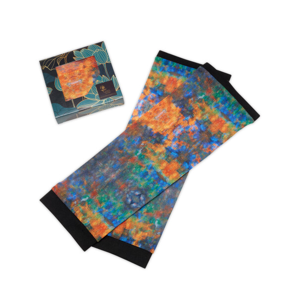 From My Mother's Garden Mesh Cuffs in the Reflections print comes in a gift box and is available on colmershill.com