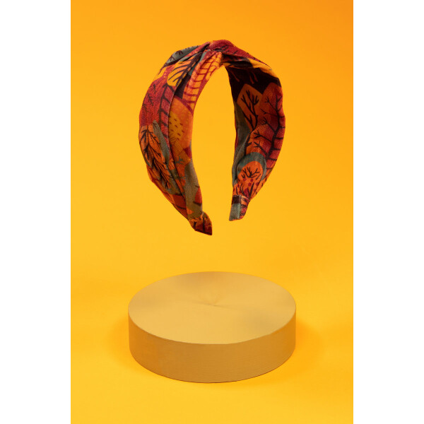 Powder Printed Velvet Scandi Forest Headband available from top UK stockist colmershill.com