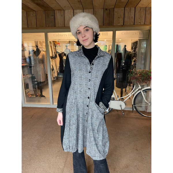 Vetono Check Jersey Coat Jacket available from top UK stockist colmershill.com