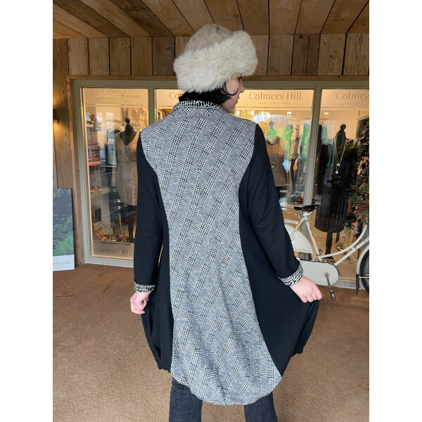 Vetono Check Jersey Coat Jacket available from top UK stockist colmershill.com