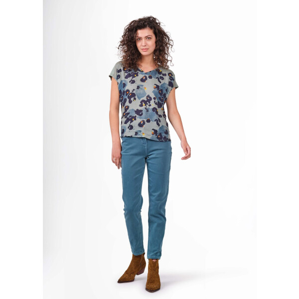 Sandwich Short Top with Print Grey/Blue available from top UK stockist colmershill.com