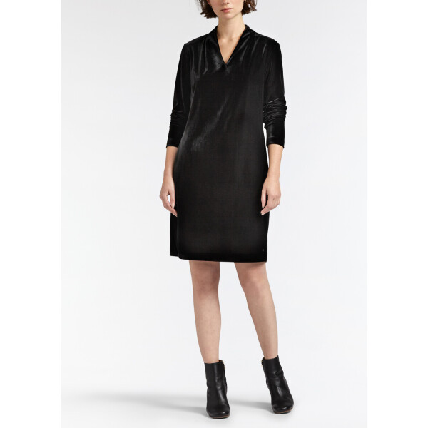 Sandwich Velvet Jersey Dress Black available from top UK stockist colmershill.com
