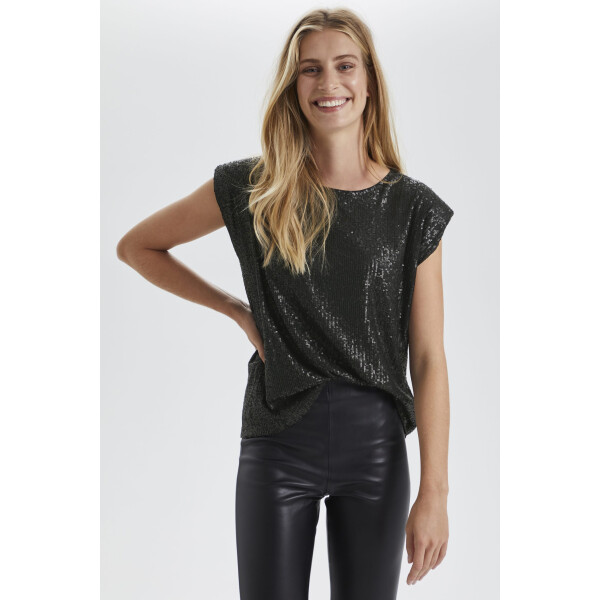 Soaked in Luxury Black Sequin Sabine Tee available from top stockist colmershill.com