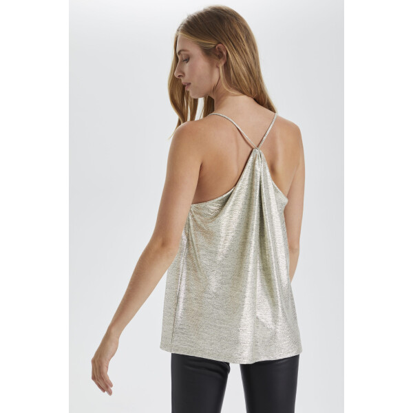 Soaked in Luxury Kamala top in silver is a stunning party top available from top UK stockist, colmershill.com