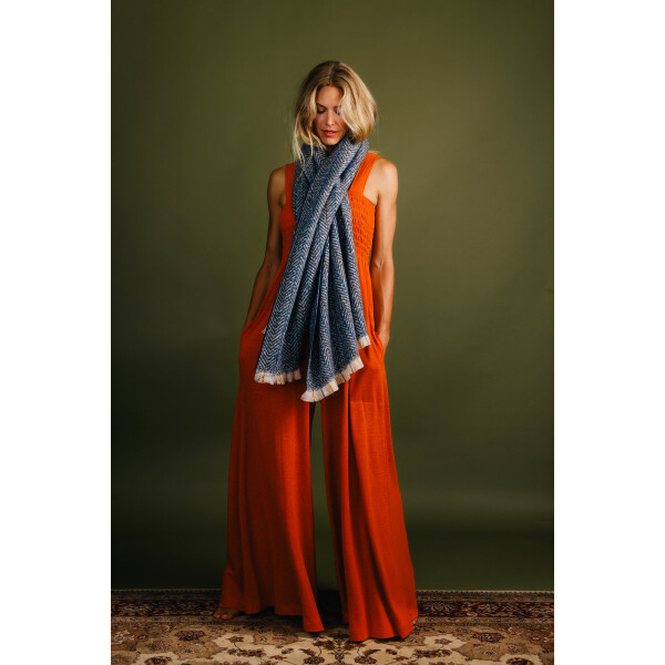 Powder Nicolette Cosy Scarf Navy available from top UK stockist colmershill.com