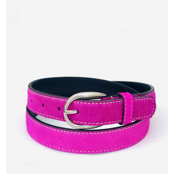 Hydestyle Neon Pink hair on hide belt available on colmershill.com