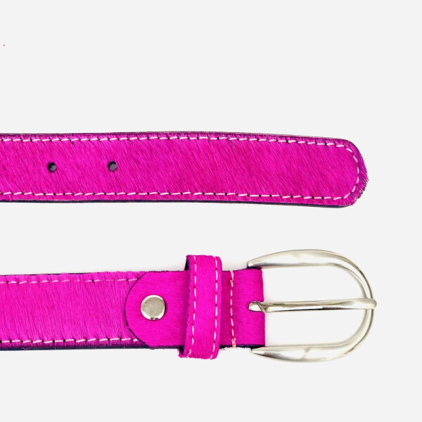 Hydestyle Neon Pink hair on hide belt available on colmershill.com