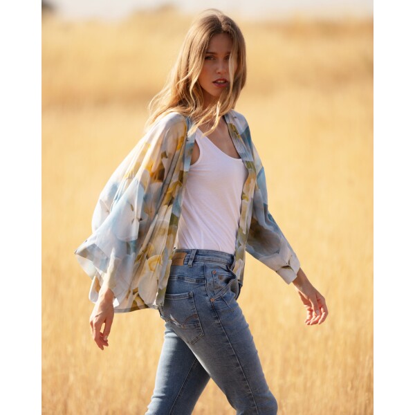 From My Mother’s Garden Hydrangea Clouds Kimono available from top UK stockist colmershill.com