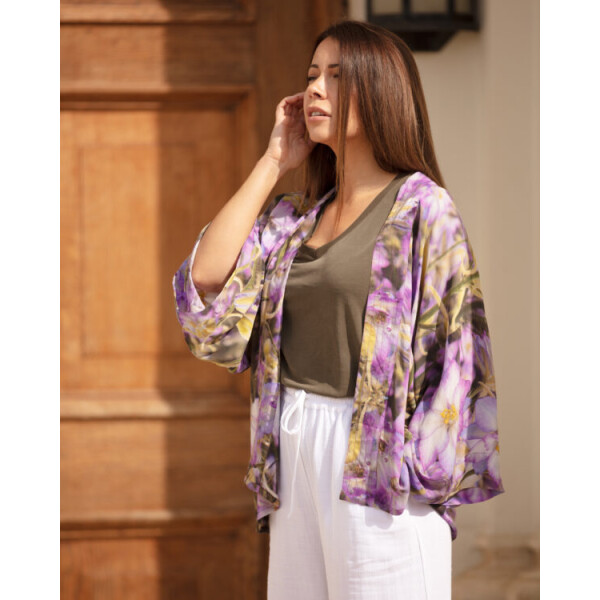 From My Mother’s Garden Lilac Delphinium Kimono available from top UK stockist colmershill.com