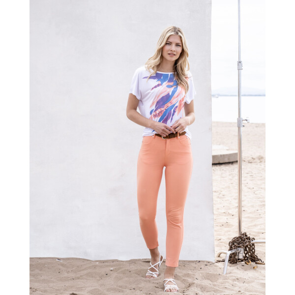 Marble Abstract Leaf Print Top Aqua available from top UK stockist colmershill.com