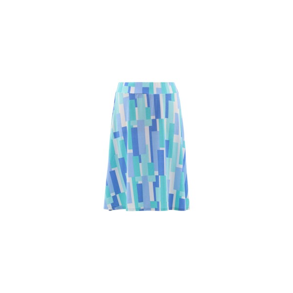 Marble Abstract Print A-Line Skirt Mid Blue available from top UK stockist colmershill.com