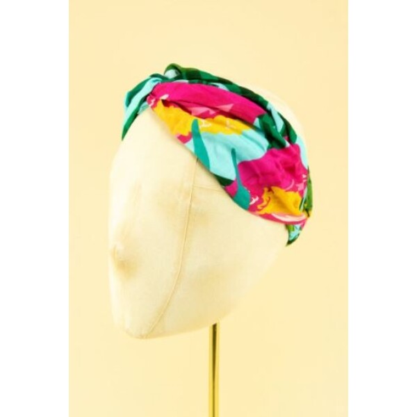 Powder Cheetah Elastic Headband Aqua available from top UK stockist colmershill.com