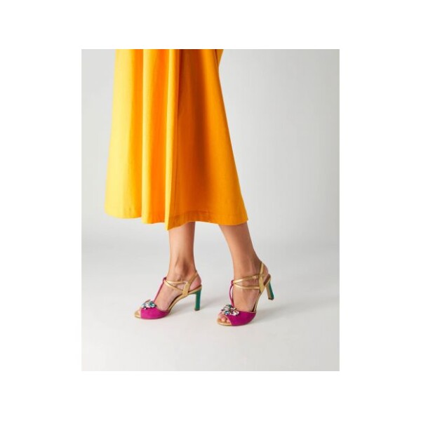 Menbur Diamante Sandal Bougainville Pink available from top UK stockist colmershill.com