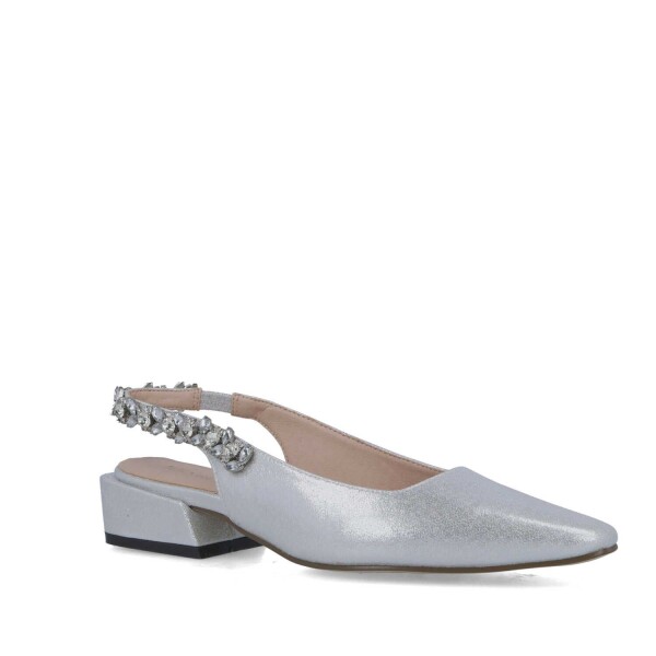 Menbur Slingback Diamante Shoe Silver available from top UK stockist colmershill.com