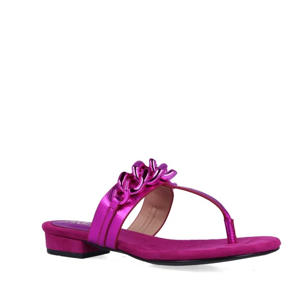 Menbur Chain Flat Sandal Fuchsia available from top UK stockist colmershill.com