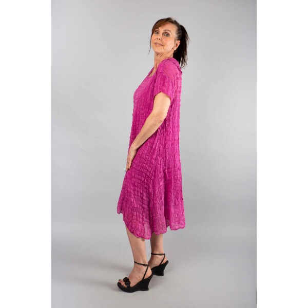 Grizas Silk Crinkle Dress Orchid available from top UK stockist colmershill.com