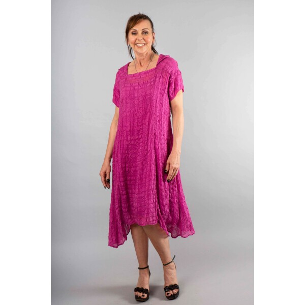 Grizas Silk Crinkle Dress Orchid available from top UK stockist colmershill.com