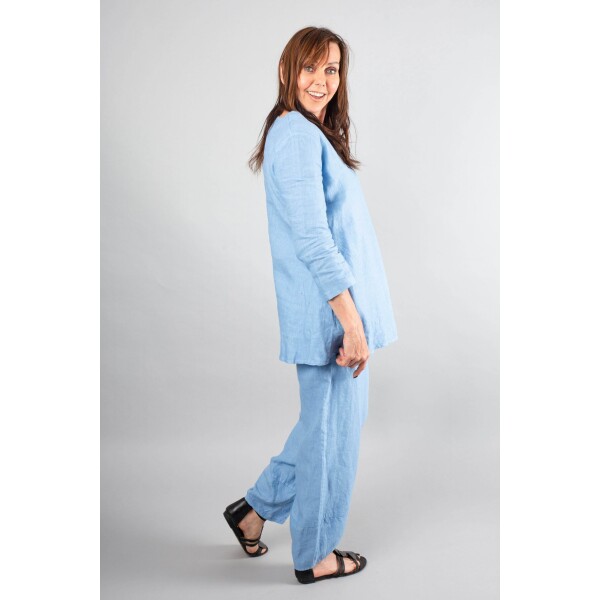 Out of Xile Linen Tunic Sky available from top UK stockist colmershill.com