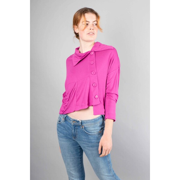 Foil The Long and Short Cardigan Orchid available from top UK stockist colmershill.com